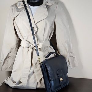 Coach Black Leather Crossbody Satchel